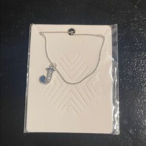 Silver Initial J bracelet or anklet